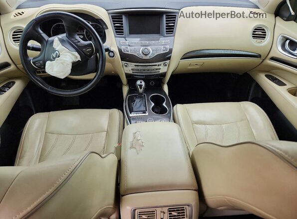 5N1DL0MN4KC500383 2019 INFINITI QX60 Brown Widok deski rozdzielczej