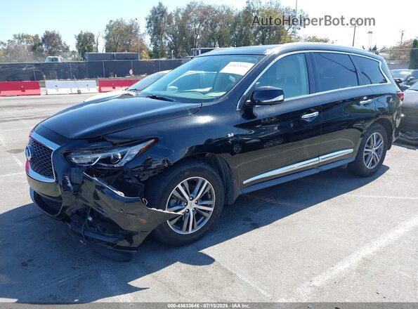 5N1DL0MN4KC569011 2019 INFINITI QX60 Black Առջևի ձախ երեք քառորդ տեսարան