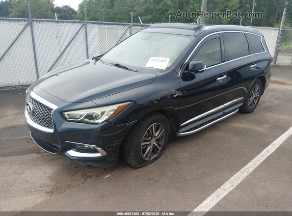 5N1DL0MN5HC507500 2017 INFINITI QX60 Black წინა მარცხენა ხედი სამი მეოთხედიდან