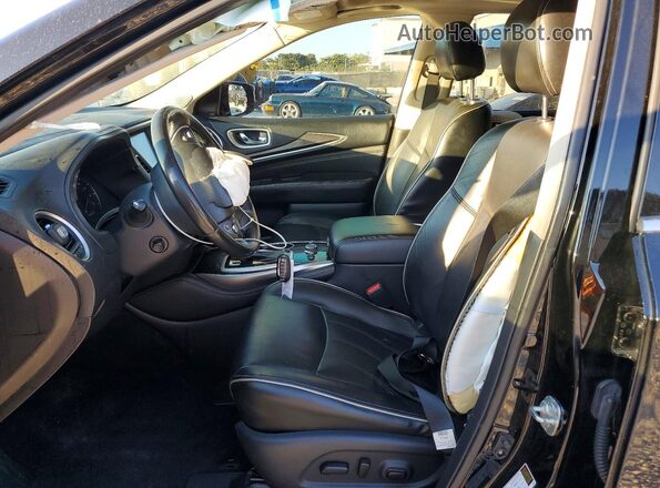5N1DL0MN5KC523879 2019 INFINITI QX60 Black Widok wnętrza z przodu