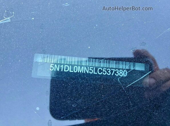 5N1DL0MN5LC537380 2020 INFINITI QX60 Black VIN sticker view