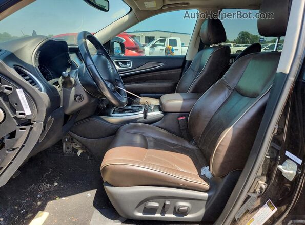 5N1DL0MN6HC558472 2017 INFINITI QX60 Black Вид салону спереду