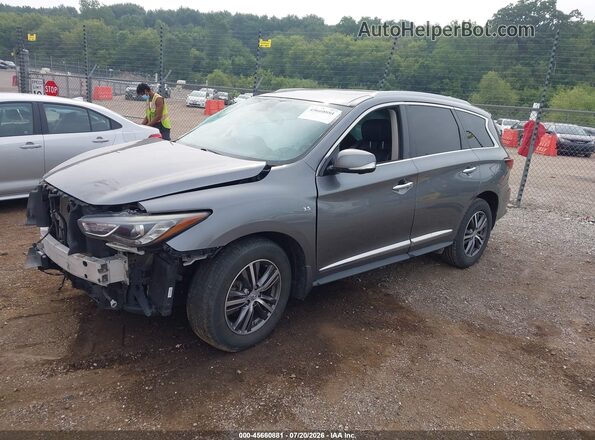 5N1DL0MN6HC559301 2017 INFINITI QX60 Gray Առջևի ձախ երեք քառորդ տեսարան