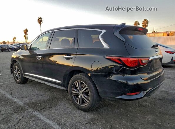 5N1DL0MN6KC533028 2019 INFINITI QX60 Black უკანა მარცხენა