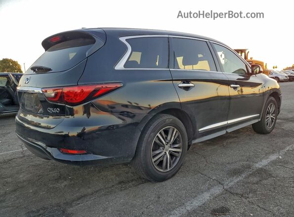 5N1DL0MN6KC533028 2019 INFINITI QX60 Black უკანა მარჯვენა
