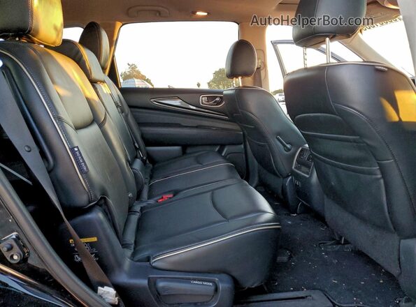 5N1DL0MN6KC533028 2019 INFINITI QX60 Black უკანა სალონის ხედი