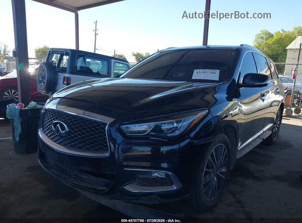 5N1DL0MN7HC504694 2017 INFINITI QX60 Black წინა მარცხენა ხედი სამი მეოთხედიდან