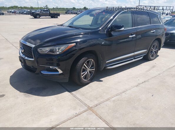 5N1DL0MN7HC542863 2017 INFINITI QX60 Black წინა მარცხენა ხედი სამი მეოთხედიდან