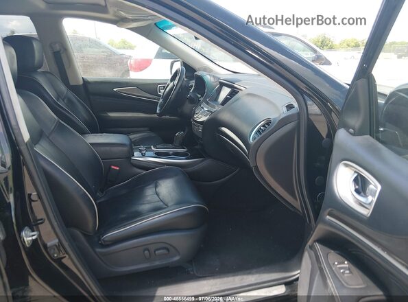 5N1DL0MN7HC542863 2017 INFINITI QX60 Black წინა სალონის ხედი