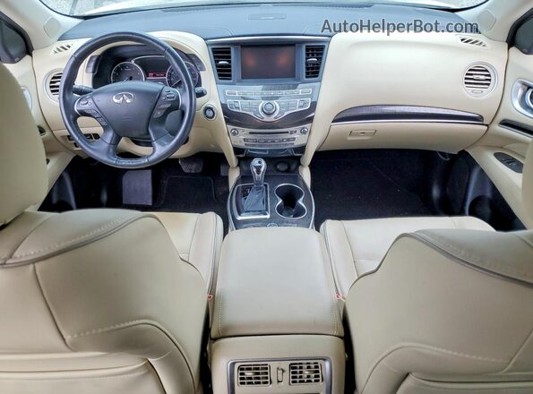 5N1DL0MN7KC513712 2019 INFINITI QX60 White Առջևի վահանակի տեսք