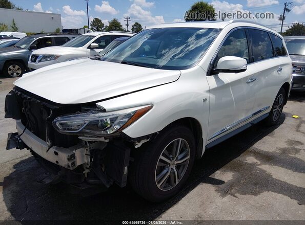 5N1DL0MN8KC520765 2019 INFINITI QX60 White წინა მარცხენა ხედი სამი მეოთხედიდან