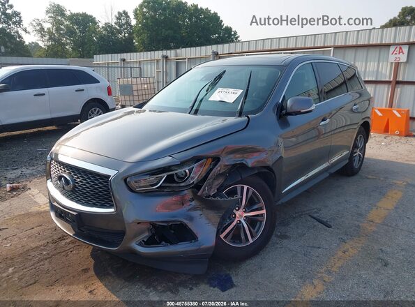 5N1DL0MN8LC529421 2020 INFINITI QX60 Gray Vista tres cuartos delantera izquierda