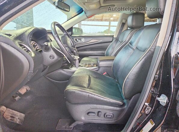 5N1DL0MN9HC520881 2017 INFINITI QX60 Black Widok wnętrza z przodu