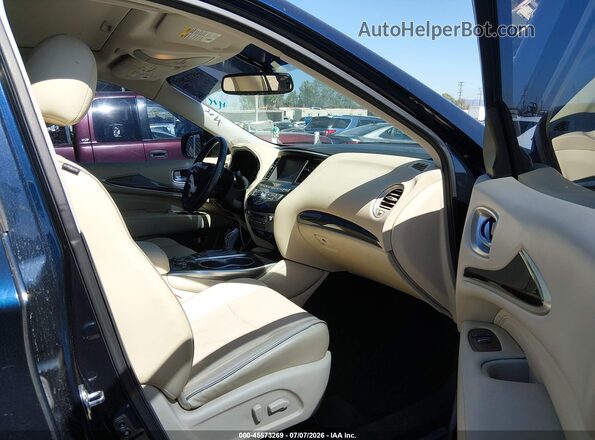 5N1DL0MN9HC560278 2017 INFINITI QX60 Dark Blue Front interior view