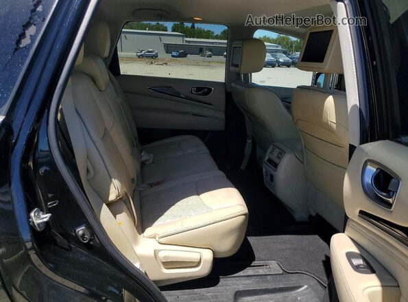 5N1DL0MNXHC544316 2017 INFINITI QX60 Black Vista de los asientos traseros