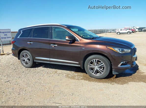 5N1DL0MNXKC527619 2019 INFINITI QX60 Brown Widok wnętrza z tyłu