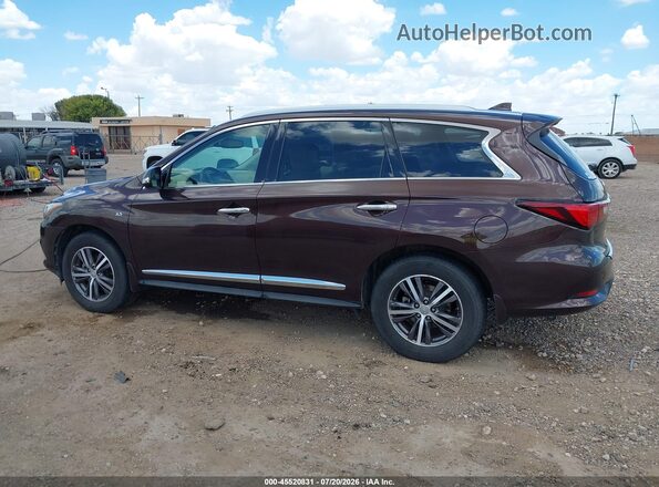 5N1DL0MNXKC527619 2019 INFINITI QX60 Brown Widok wnętrza 360 stopni