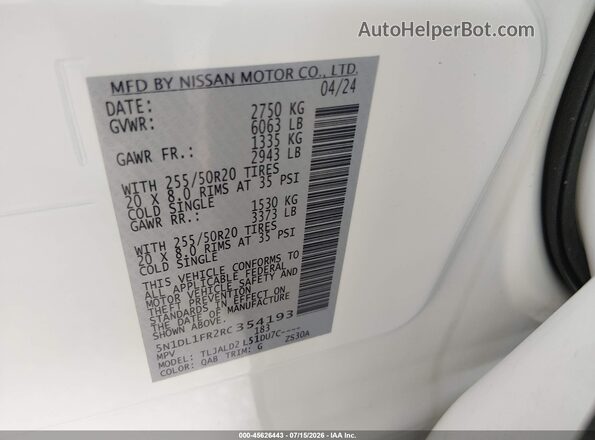 5N1DL1FR2RC354193 2024 INFINITI QX60 Champagne Engine compartment view