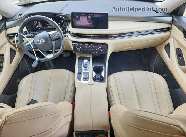 5N1DL1FS9PC355373 2023 INFINITI QX60 White Dashboard view