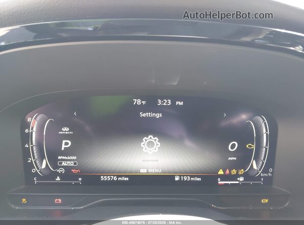 5N1DL1FSXPC374904 2023 INFINITI QX60 White Widok tylnych siedzeń