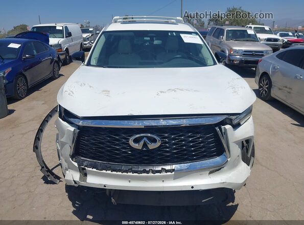 5N1DL1GS6PC348606 2023 INFINITI QX60 White ხელსაწყოთა პანელის ხედი