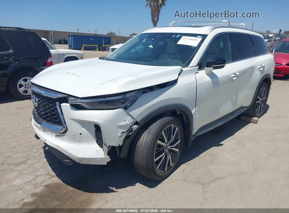 5N1DL1GS6PC348606 2023 INFINITI QX60 White წინა მარცხენა ხედი სამი მეოთხედიდან
