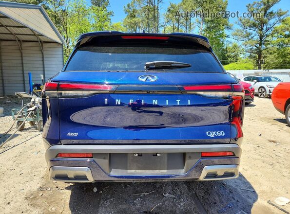 5N1DL1GS8PC333315 2023 INFINITI QX60 Blue Vista trasera