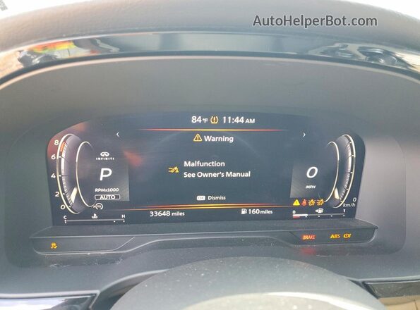 5N1DL1GS8PC349479 2023 INFINITI QX60 Gray Вид щитка приладів