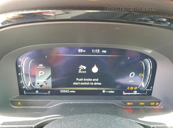 5N1DL1HU2RC358052 2024 INFINITI QX60 White Вид щитка приладів
