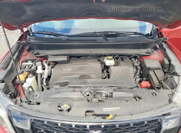 5N1DR2BN9LC638595 2020 NISSAN PATHFINDER Red ძრავის განყოფილების ხედი