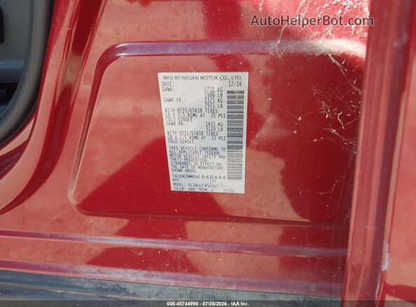 5N1DR2MM0HC648444 2017 NISSAN PATHFINDER Red Vista del compartimento del motor