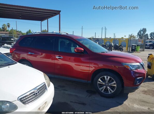 5N1DR2MM0HC648444 2017 NISSAN PATHFINDER Red Vista interior trasera