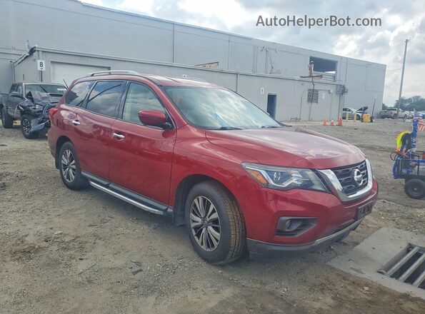 5N1DR2MM0JC614137 2018 NISSAN PATHFINDER Burgundy Delantero derecho