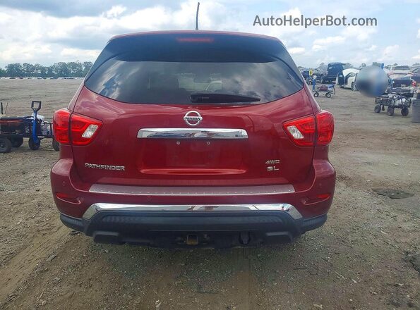 5N1DR2MM0JC614137 2018 NISSAN PATHFINDER Burgundy Vista trasera