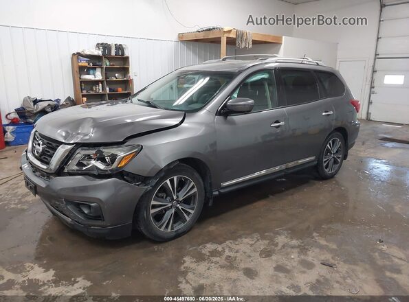 5N1DR2MM1HC676625 2017 NISSAN PATHFINDER Gray Vista tres cuartos delantera izquierda