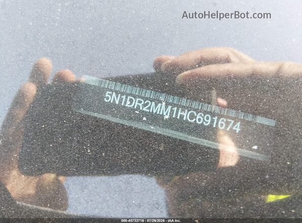 5N1DR2MM1HC691674 2017 NISSAN PATHFINDER Серебряный Вид щитка приборов
