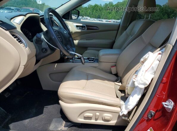 5N1DR2MM3HC601005 2017 NISSAN PATHFINDER Red Vista interior delantera