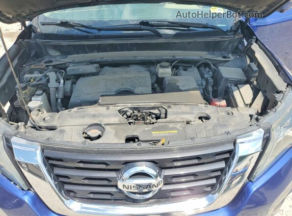 5N1DR2MM6JC604938 2018 NISSAN PATHFINDER Blue ძრავის განყოფილების ხედი
