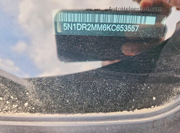 5N1DR2MM6KC653557 2019 NISSAN PATHFINDER Black Widok naklejki z numerem VIN