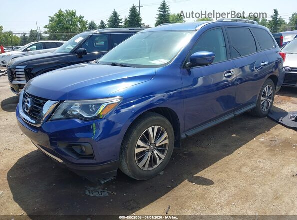 5N1DR2MM7HC606126 2017 NISSAN PATHFINDER Blue Առջևի ձախ երեք քառորդ տեսարան