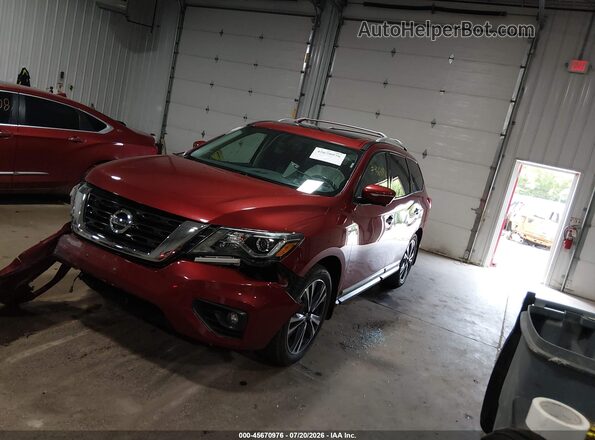 5N1DR2MM8HC625039 2017 NISSAN PATHFINDER Красный Передняя левая четверть
