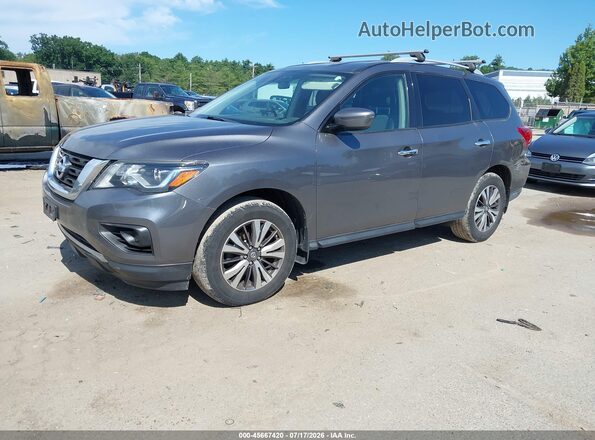 5N1DR2MM8HC908802 2017 NISSAN PATHFINDER Gray Առջևի ձախ երեք քառորդ տեսարան