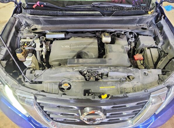 5N1DR2MM8JC658287 2018 NISSAN PATHFINDER Blue Engine compartment view