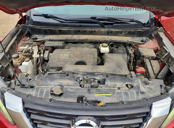 5N1DR2MN0HC651157 2017 NISSAN PATHFINDER Burgundy Vista del compartimento del motor