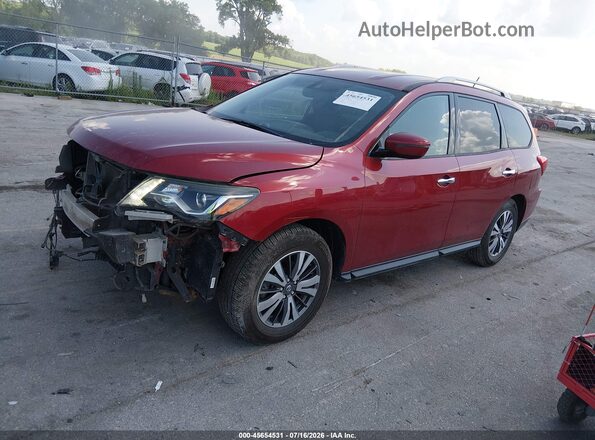 5N1DR2MN1HC677735 2017 NISSAN PATHFINDER Красный Передняя левая четверть