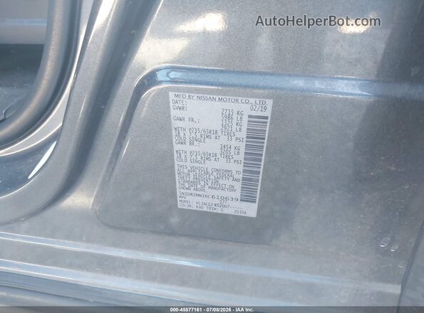 5N1DR2MN1KC610639 2019 NISSAN PATHFINDER Gray Շարժիչի բաժամունքի տեսք