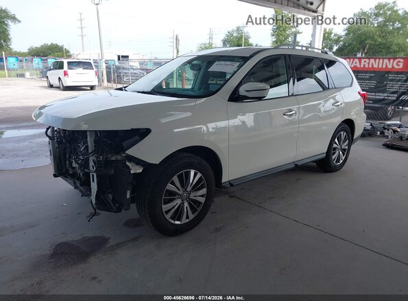 5N1DR2MN4KC617892 2019 NISSAN PATHFINDER White Vista tres cuartos delantera izquierda