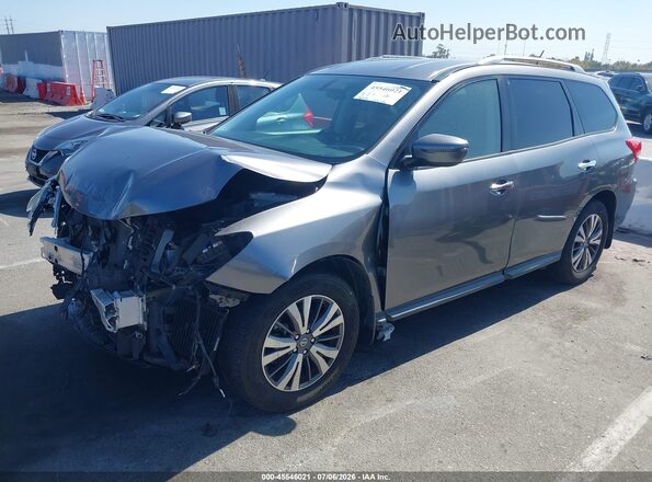 5N1DR2MN9JC627221 2018 NISSAN PATHFINDER Серый Передняя левая четверть