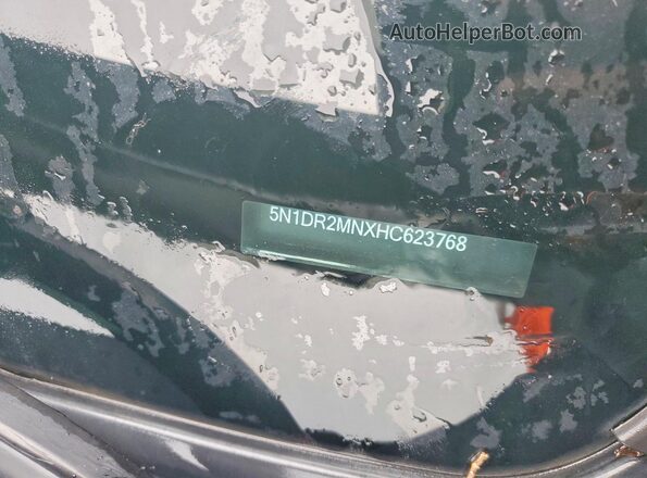5N1DR2MNXHC623768 2017 NISSAN PATHFINDER Black VIN կոդի պիտակի տեսք
