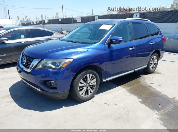 5N1DR2MNXHC656382 2017 NISSAN PATHFINDER Blue Vista tres cuartos delantera izquierda